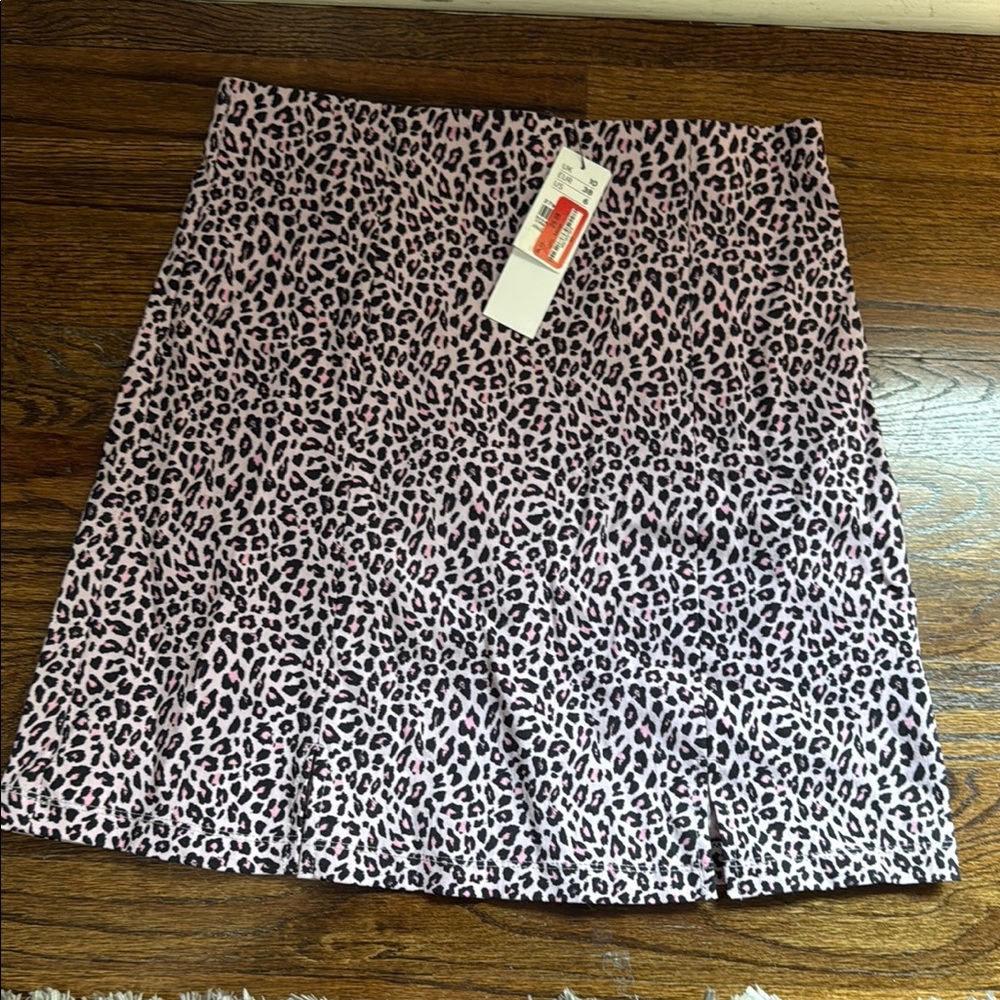 Topshop leopard Mini Skirt with Slit